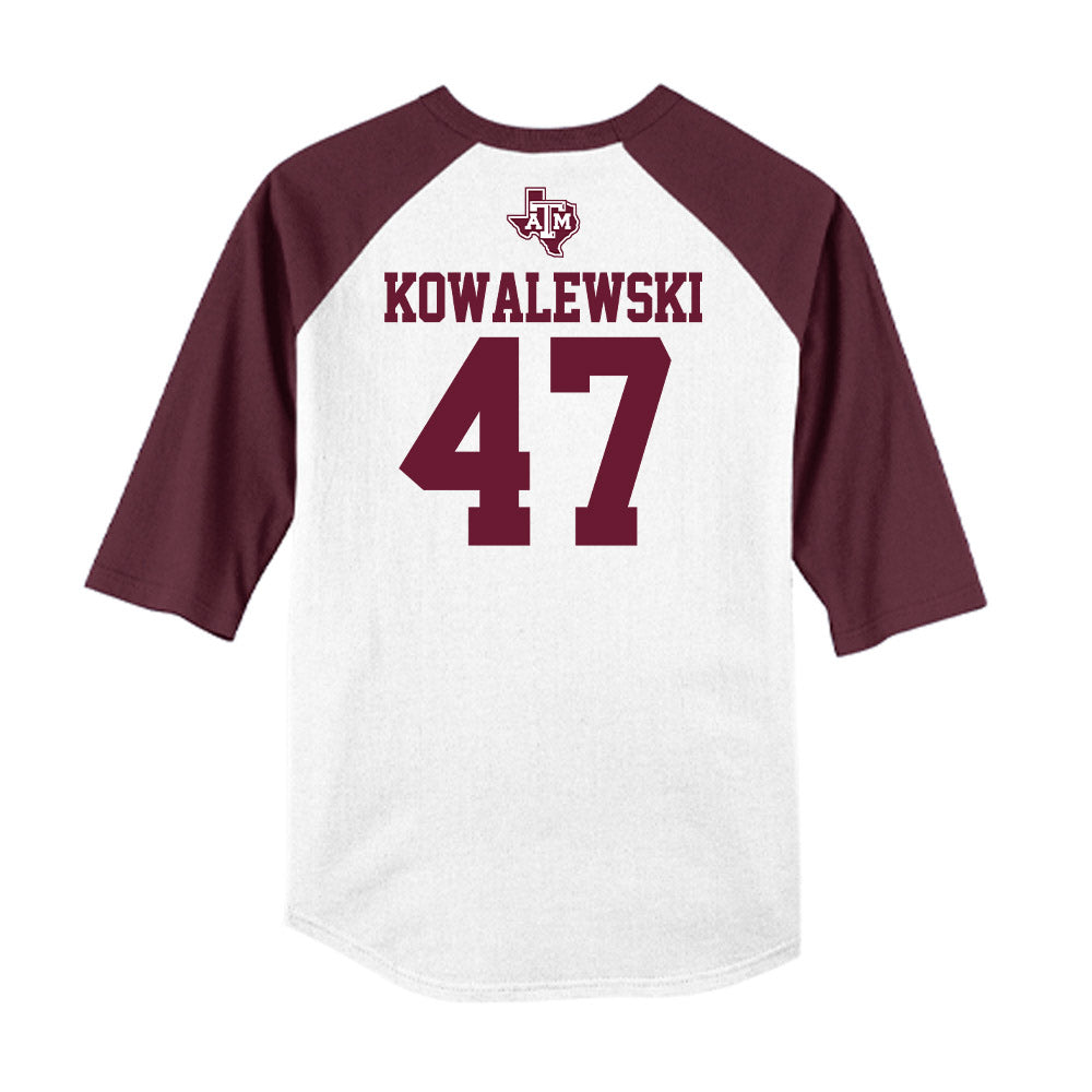 Texas A&M - NCAA Softball : Ariel Kowalewski - USA Raglan Shirt-1