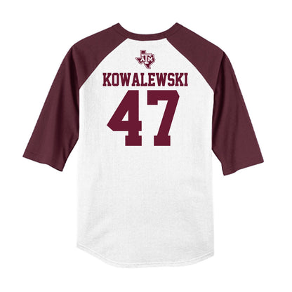 Texas A&M - NCAA Softball : Ariel Kowalewski - USA Raglan Shirt-1