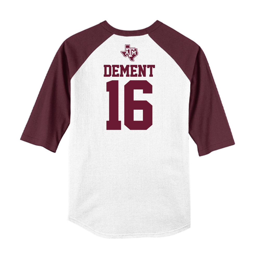Texas A&M - NCAA Softball : K.K. Dement - USA Raglan Shirt-1