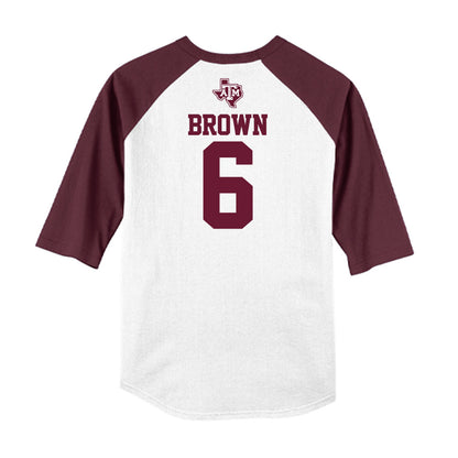 Texas A&M - NCAA Softball : Taylor Brown - USA Raglan Shirt-1