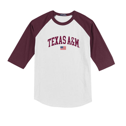 Texas A&M - NCAA Softball : Sidne Peters - USA Youth Raglan T-Shirt-0