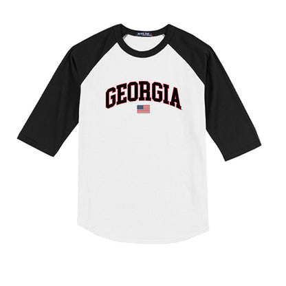 Georgia - NCAA Softball : Presley Harrison - USA Raglan Youth Raglan T-Shirt-0