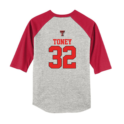 Texas Tech - NCAA Softball : Hailey Toney - USA Youth Raglan T-Shirt-1