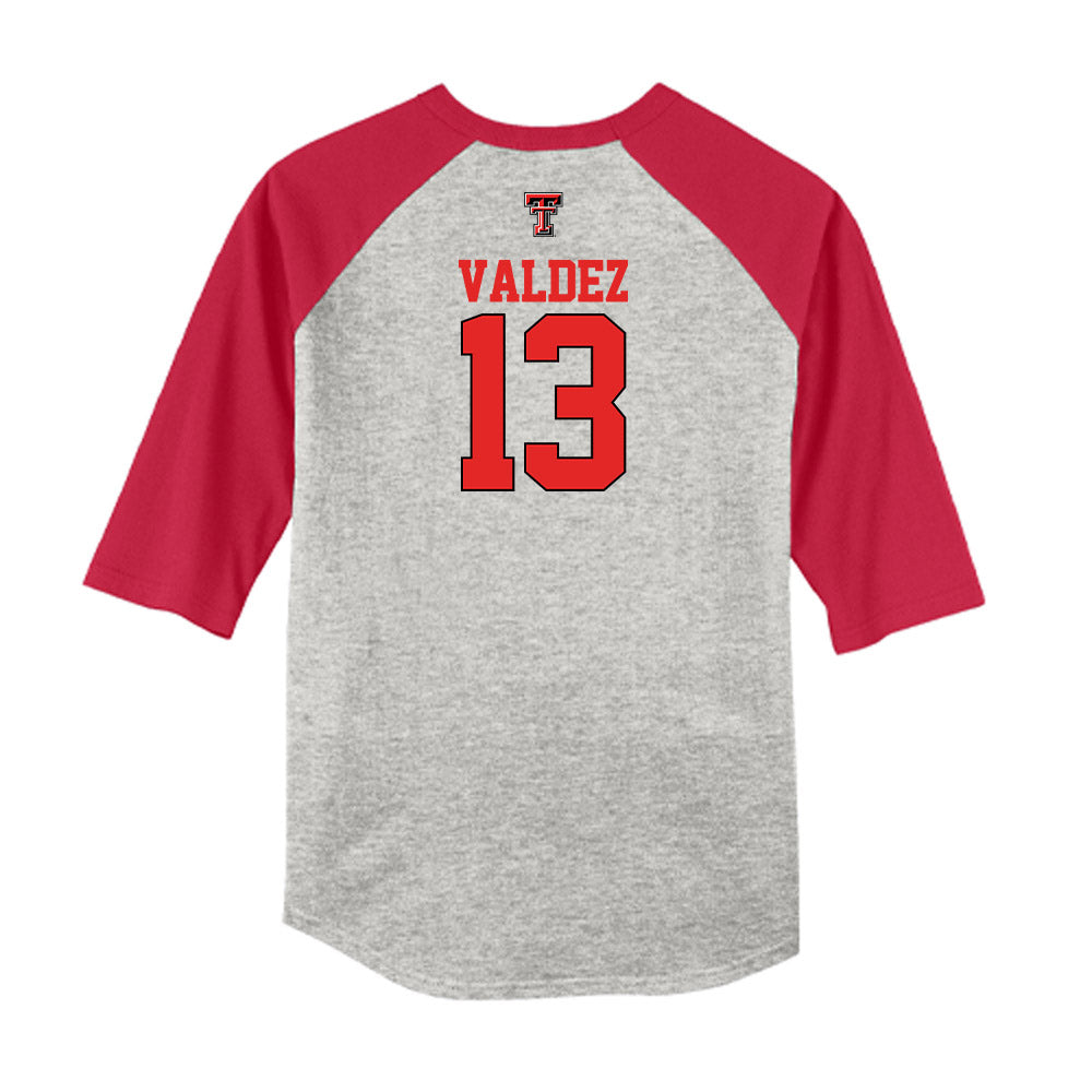 Texas Tech - NCAA Softball : Victoria Valdez - USA Raglan Shirt-1