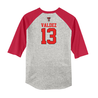 Texas Tech - NCAA Softball : Victoria Valdez - USA Raglan Shirt-1