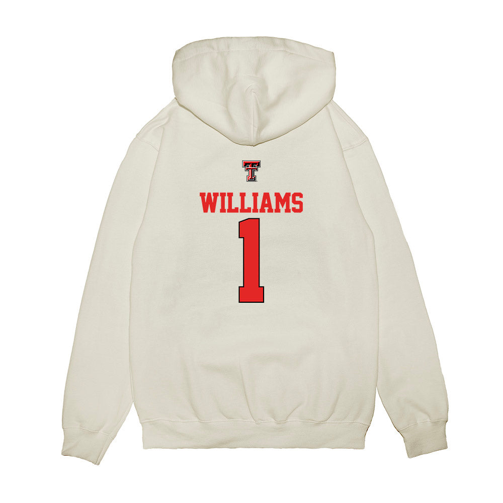 Texas Tech - NCAA Softball : Mia Williams - USA Premium Hooded Sweatshirt-1