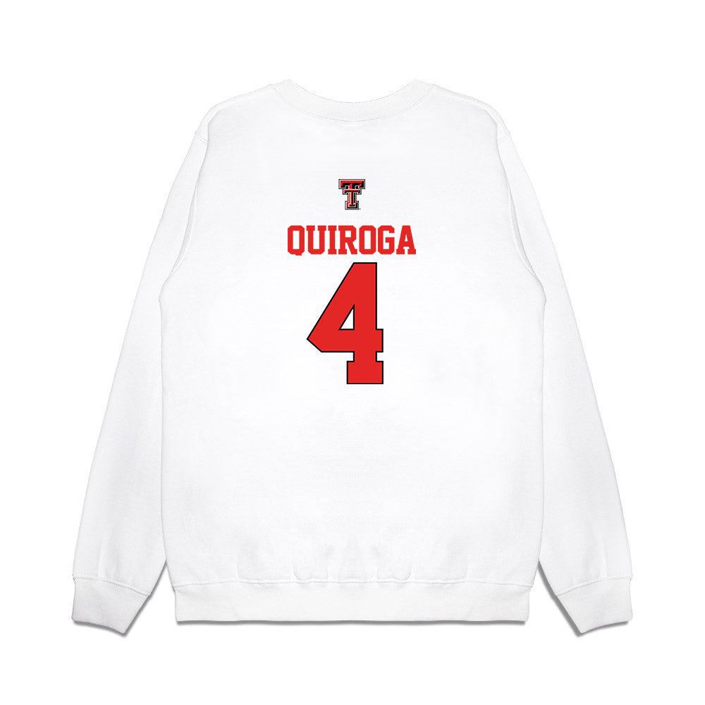 Texas Tech - NCAA Softball : Isabel Quiroga - USA Premium Crewneck Sweatshirt-1