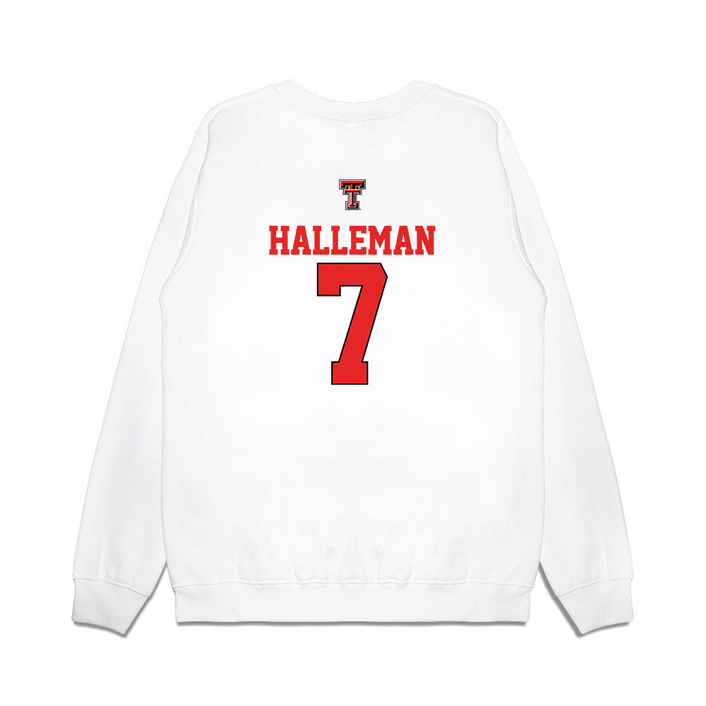 Texas Tech - NCAA Softball : Logan Halleman - USA Premium Crewneck Sweatshirt-1