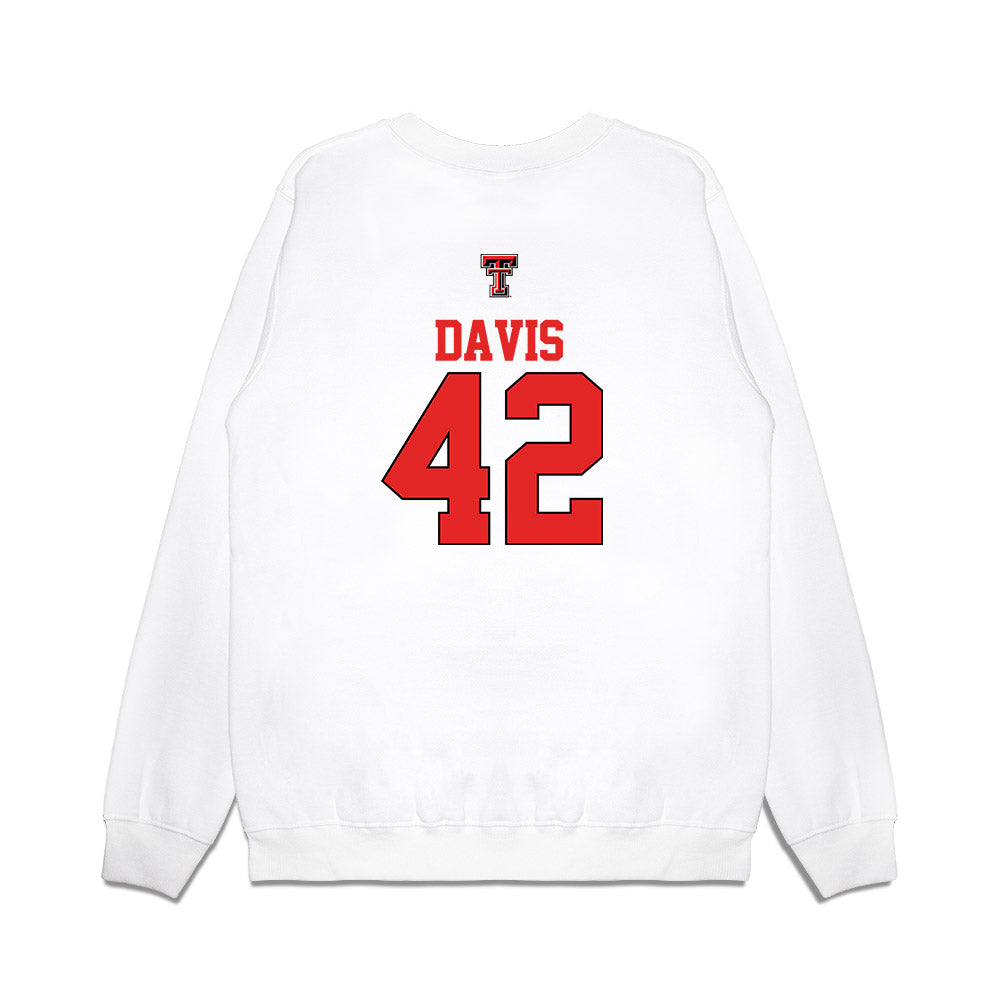Texas Tech - NCAA Softball : Mihyia Davis - USA Premium Crewneck Sweatshirt-1