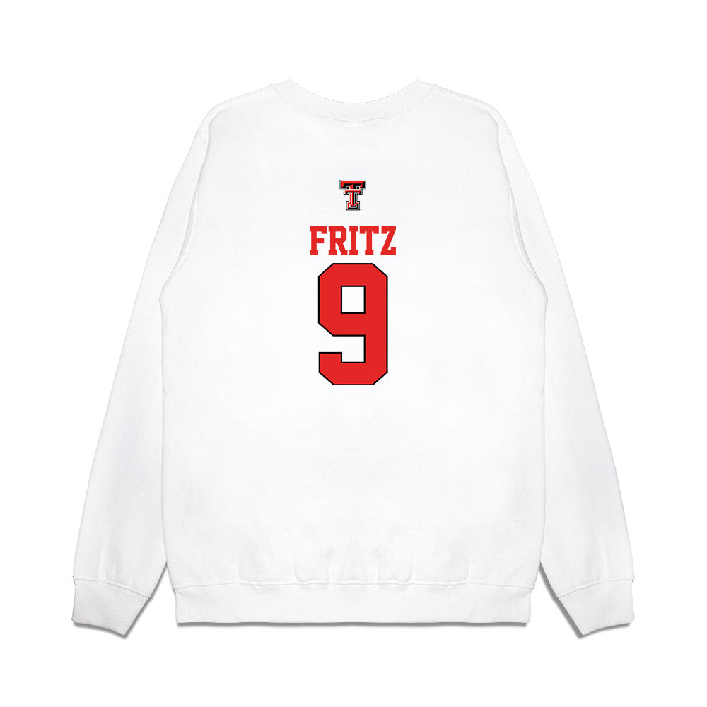 Texas Tech - NCAA Softball : Kendall Fritz - USA Premium Crewneck Sweatshirt-1
