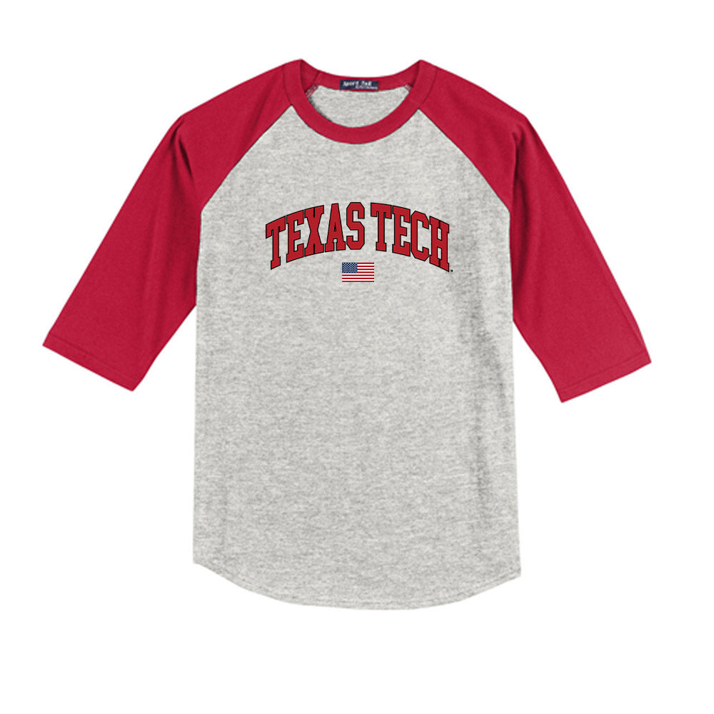 Texas Tech - NCAA Softball : Isabel Quiroga - USA Youth Raglan T-Shirt-0