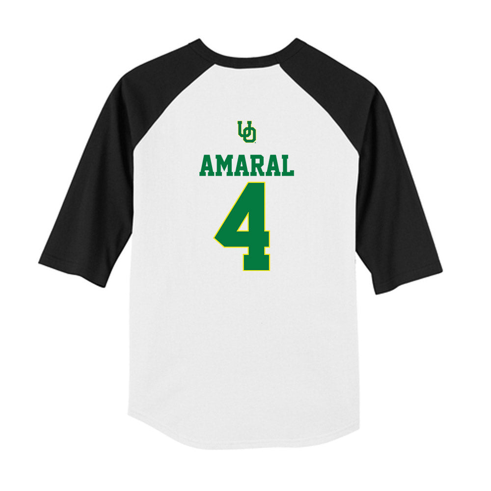 Oregon - NCAA Softball : Addison Amaral - USA Youth Raglan T-Shirt-1