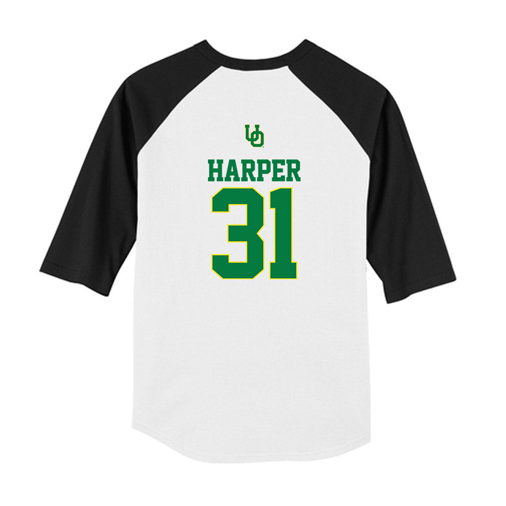 Oregon - NCAA Softball : Amari Harper - USA Youth Raglan T-Shirt-1