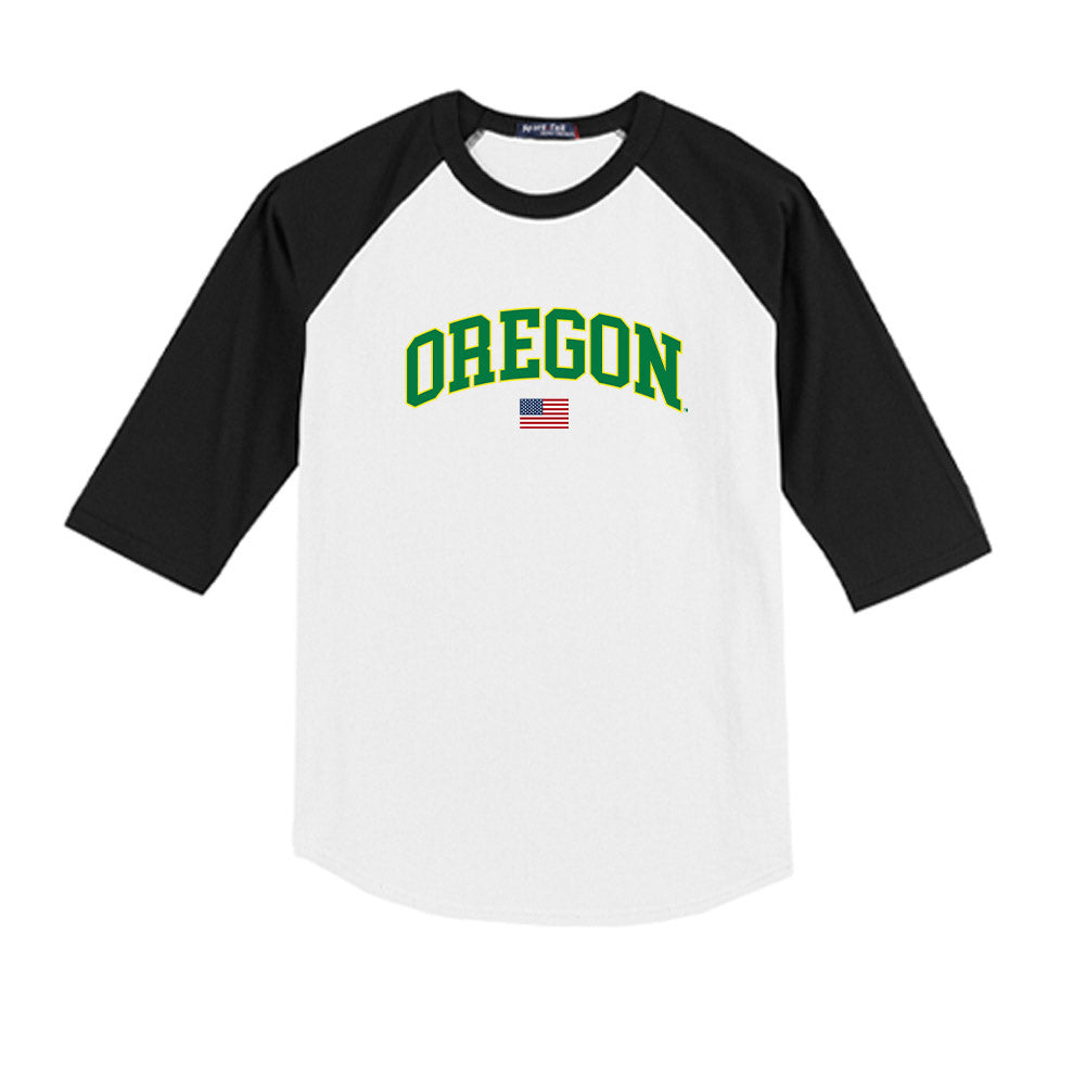 Oregon - NCAA Softball : Amari Harper - USA Youth Raglan T-Shirt-0