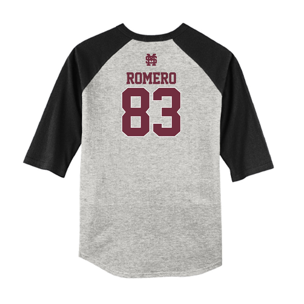 Mississippi State - NCAA Softball : xiane romero - USA Raglan Shirt-1