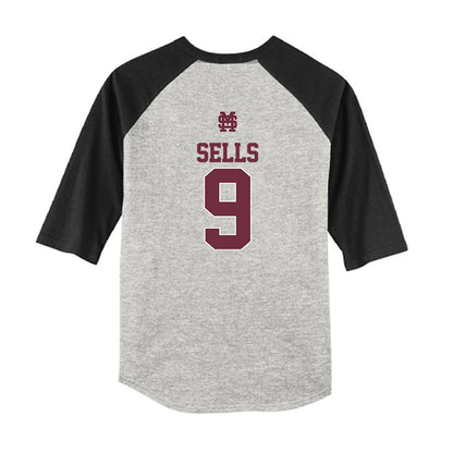Mississippi State - NCAA Softball : Kiarra Sells - USA Youth Raglan T-Shirt-1