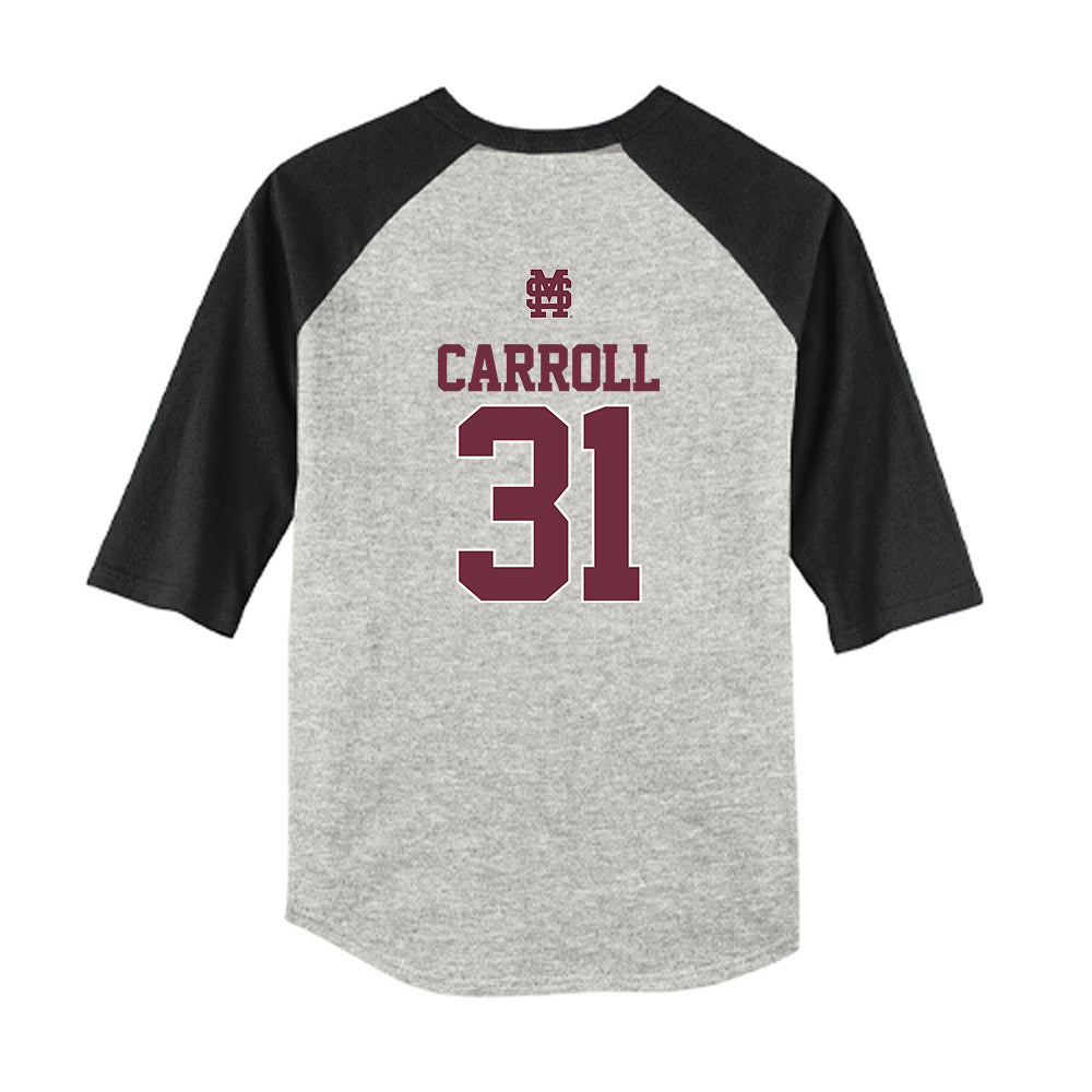 Mississippi State - NCAA Softball : Sydney Carroll - USA Youth Raglan T-Shirt-1