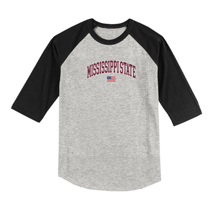 Mississippi State - NCAA Softball : Gabriella Schaeffer - USA Raglan Shirt-0