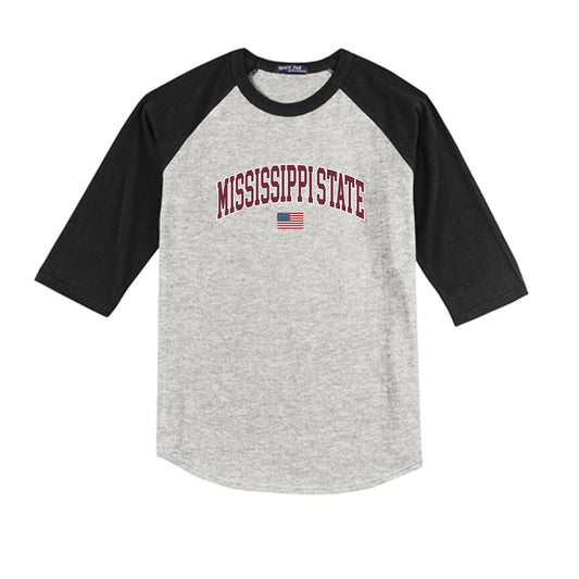 Mississippi State - NCAA Softball : Desiree Rivera - USA Youth Raglan T-Shirt-0