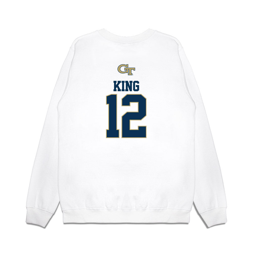 Georgia Tech - NCAA Softball : Gracie King - USA Premium Crewneck Sweatshirt-1