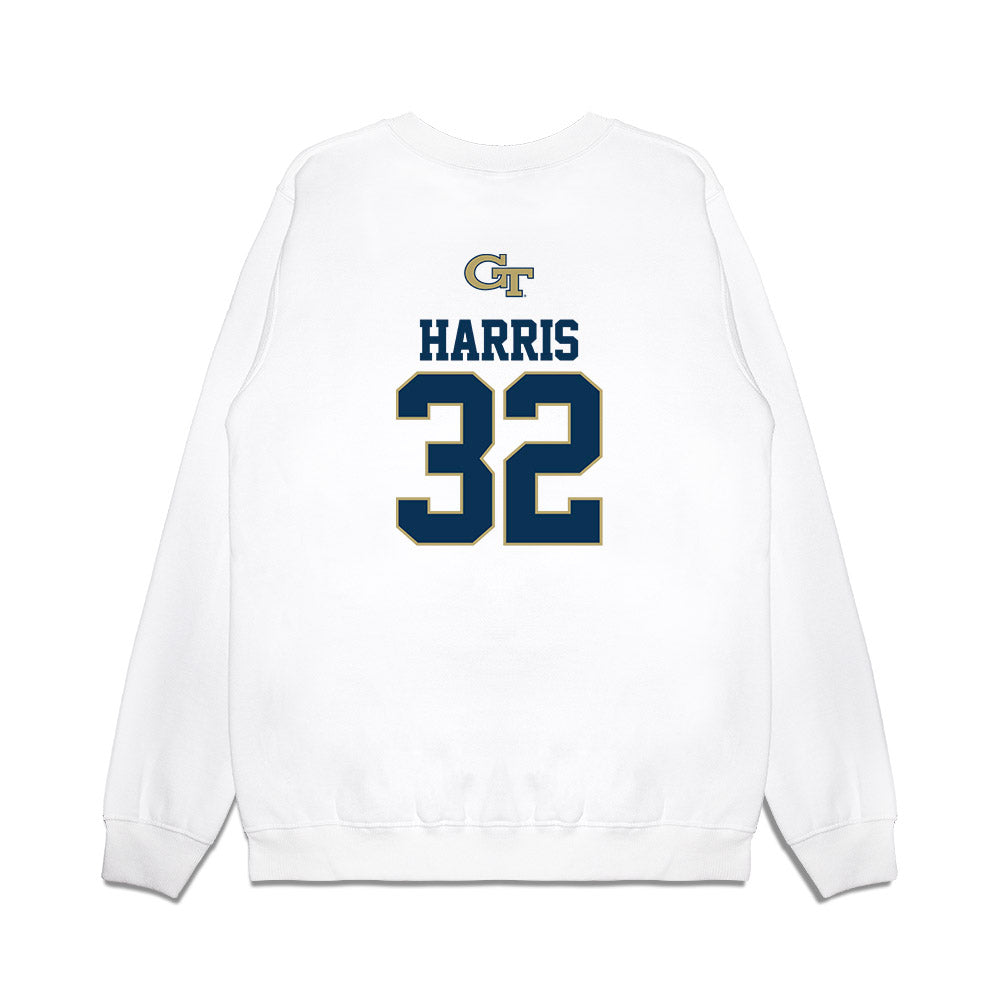 Georgia Tech - NCAA Softball : Tymber Harris - USA Premium Crewneck Sweatshirt-1