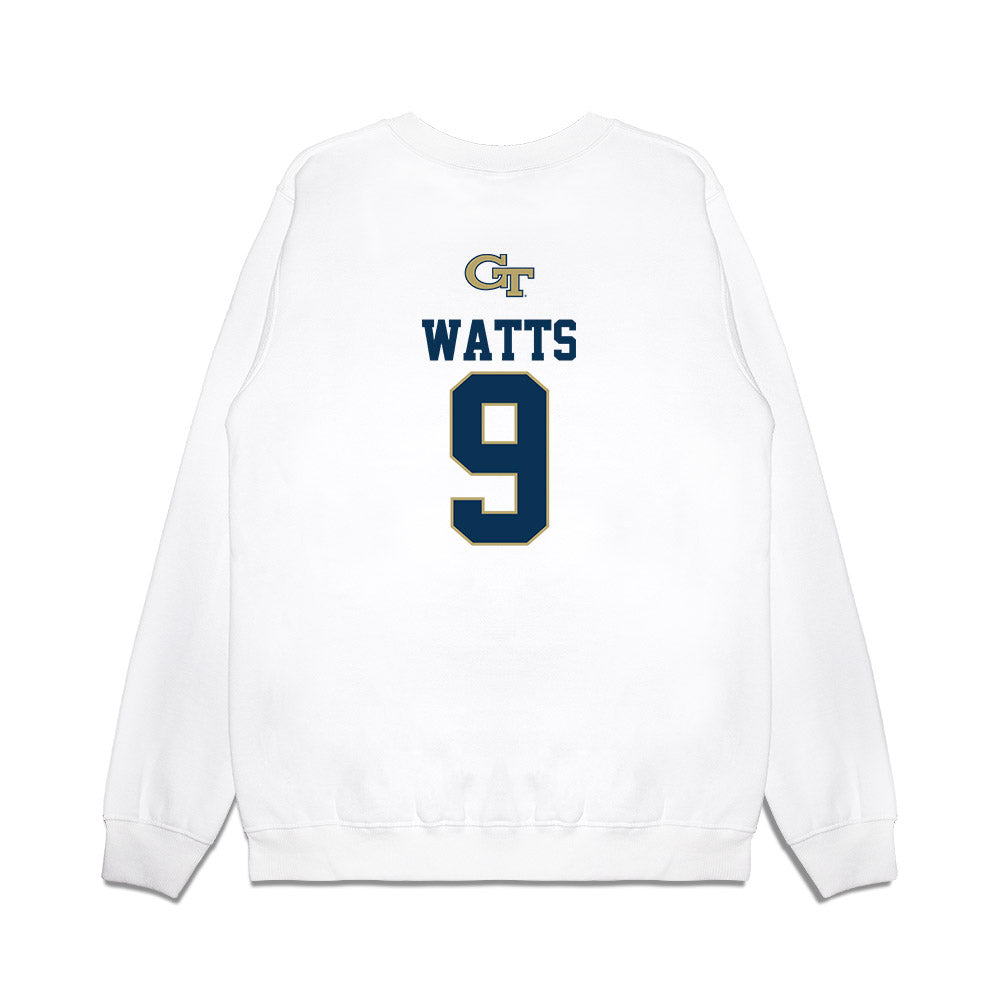 Georgia Tech - NCAA Softball : Sydnie Watts - USA Premium Crewneck Sweatshirt-1