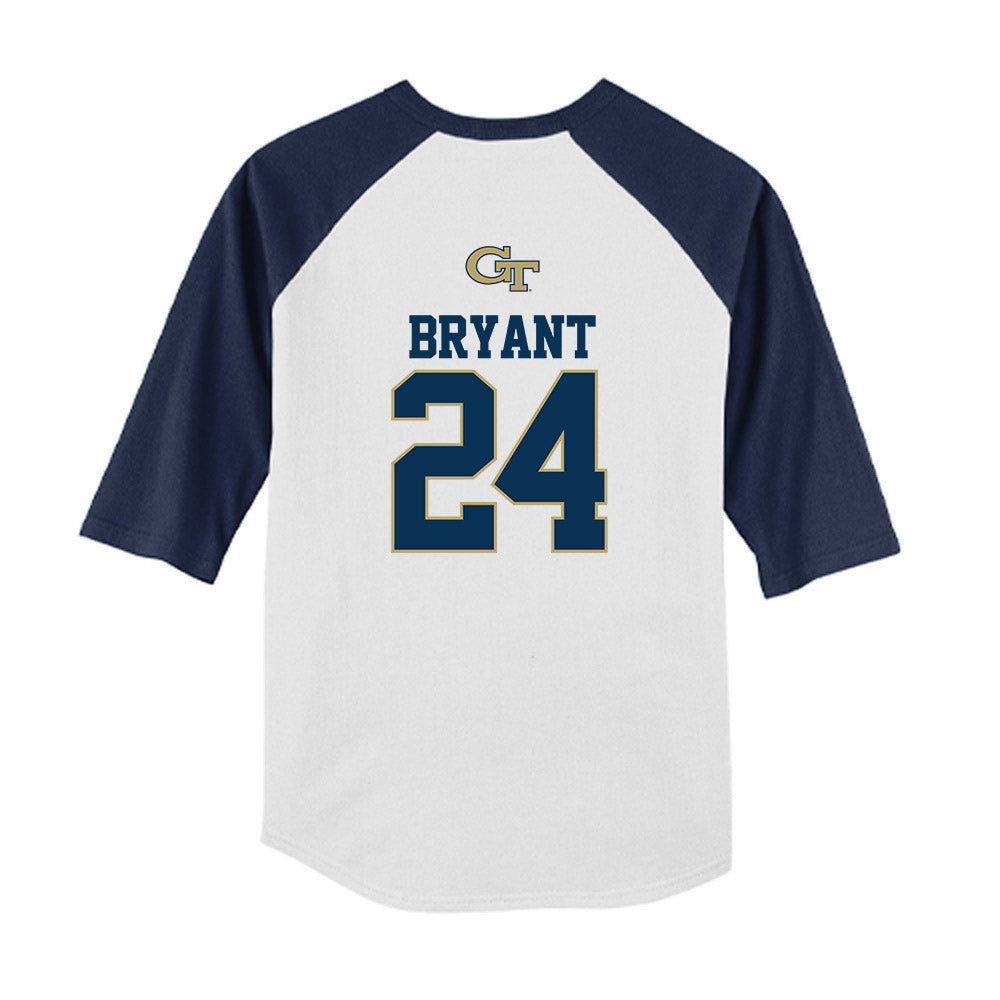 Georgia Tech - NCAA Softball : Victoria Bryant - USA Youth Raglan T-Shirt-1