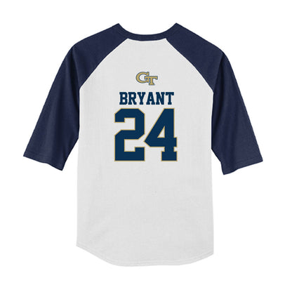 Georgia Tech - NCAA Softball : Victoria Bryant - USA Youth Raglan T-Shirt-1