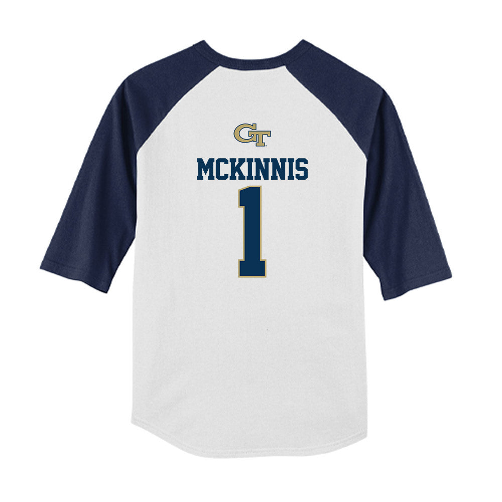 Georgia Tech - NCAA Softball : Abby McKinnis - USA Youth Raglan T-Shirt-1