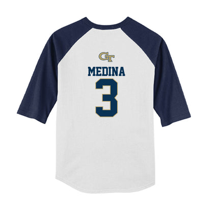 Georgia Tech - NCAA Softball : Holly Medina - USA Youth Raglan T-Shirt-1