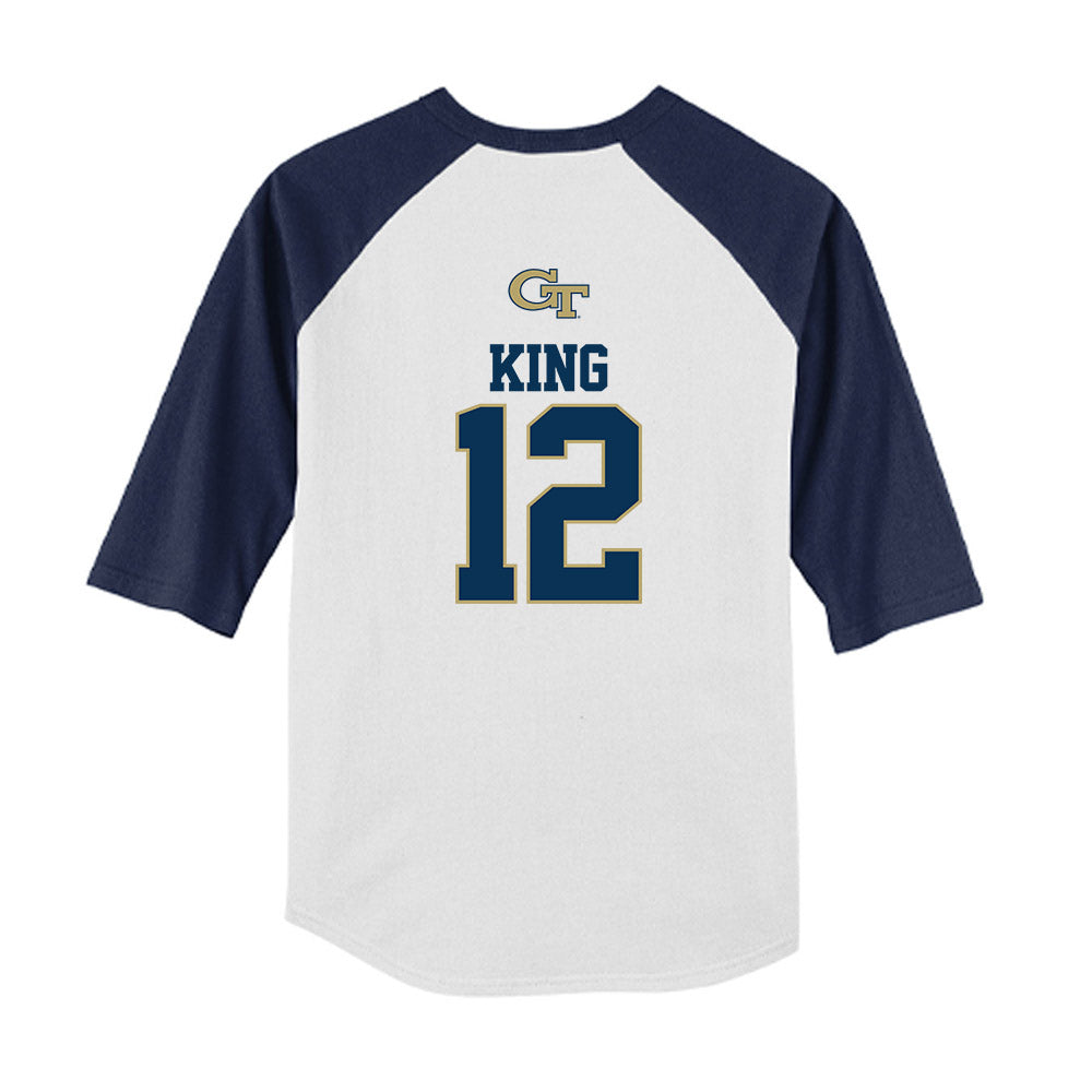 Georgia Tech - NCAA Softball : Gracie King - USA Youth Raglan T-Shirt-1