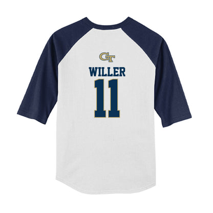 Georgia Tech - NCAA Softball : Alyssa Willer - USA Youth Raglan T-Shirt-1