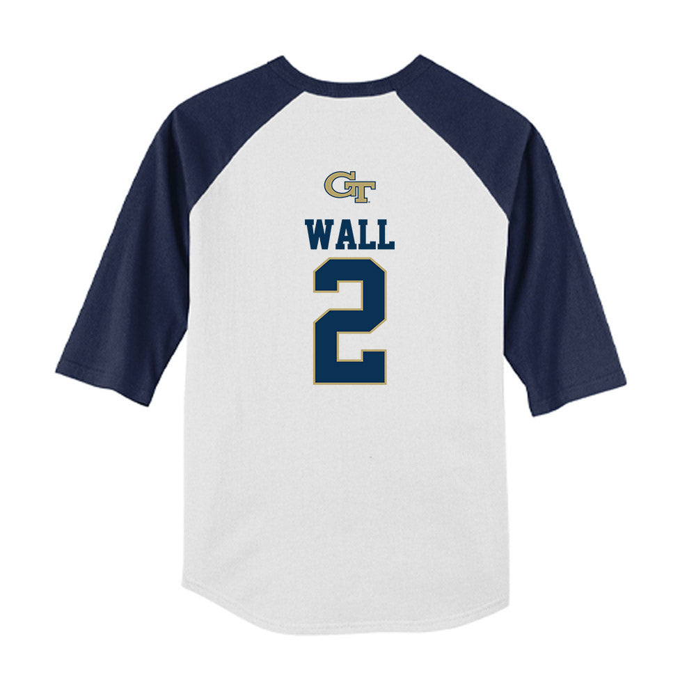 Georgia Tech - NCAA Softball : Raegan Wall - USA Youth Raglan T-Shirt-1