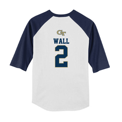 Georgia Tech - NCAA Softball : Raegan Wall - USA Youth Raglan T-Shirt-1
