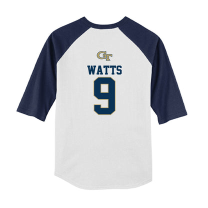 Georgia Tech - NCAA Softball : Sydnie Watts - USA Youth Raglan T-Shirt-1