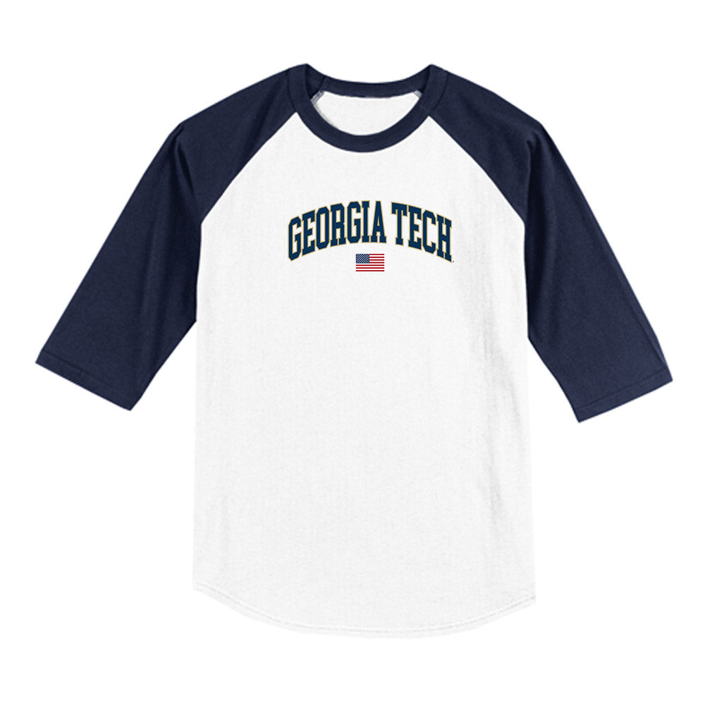 Georgia Tech - NCAA Softball : Makayla Coffield - USA Raglan Shirt-0