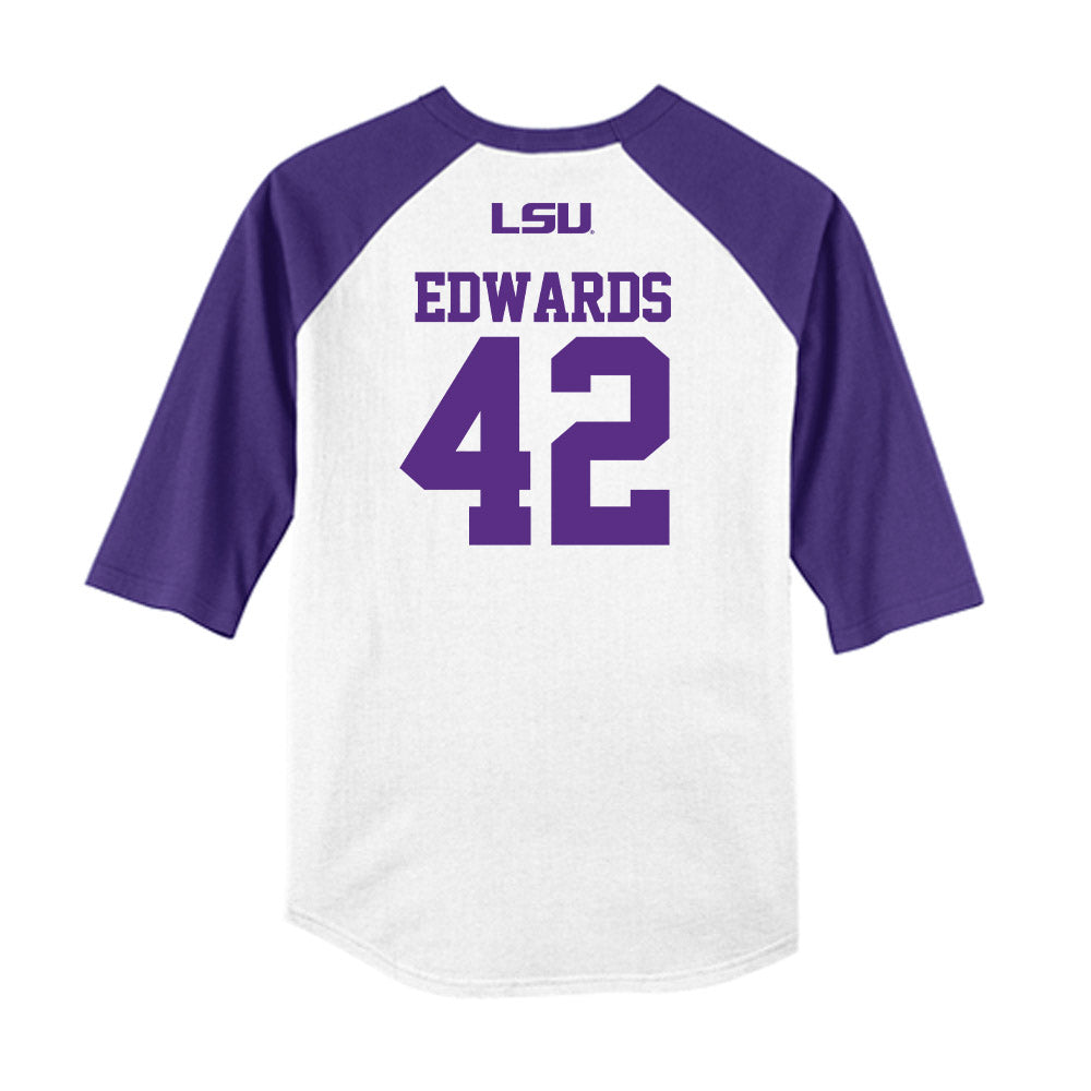 LSU - NCAA Softball : Tori Edwards - USA Raglan Shirt-1