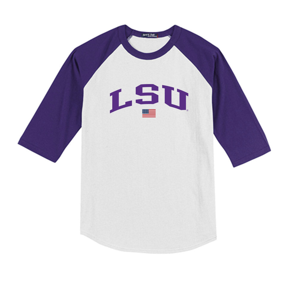 LSU - NCAA Softball : Maci Bergeron - USA Youth Raglan T-Shirt-0