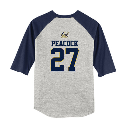 UC Berkeley - NCAA Softball : Taylor Peacock - Youth Raglan T-Shirt-1