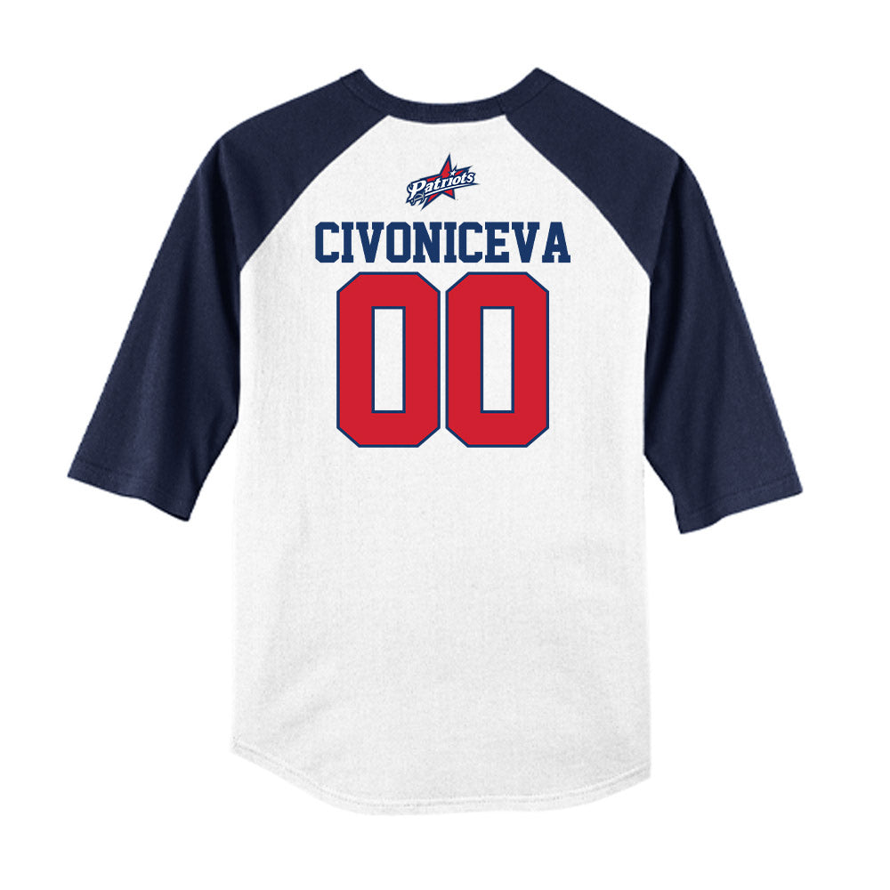 Francis Marion - NCAA Softball : Tallulah Civoniceva - USA Raglan Shirt-1