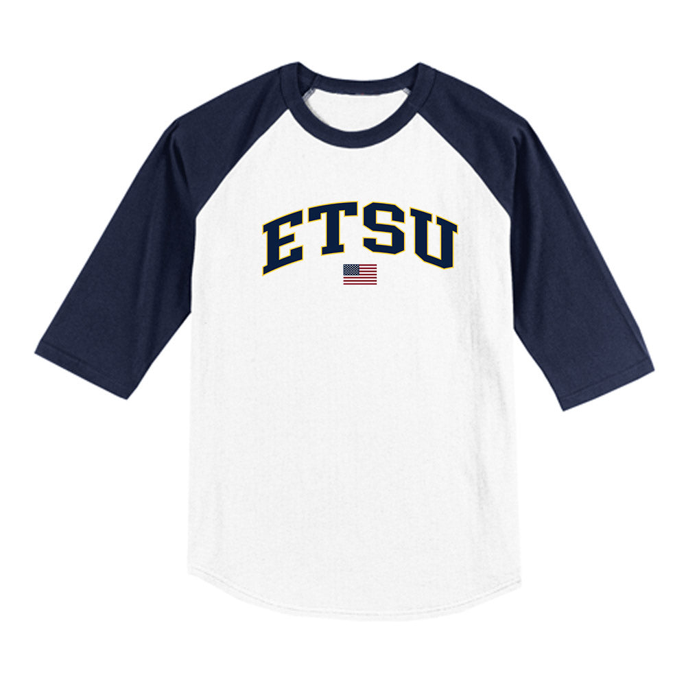 East Tennessee State - NCAA Softball : addison merritt - USA Raglan Shirt-0