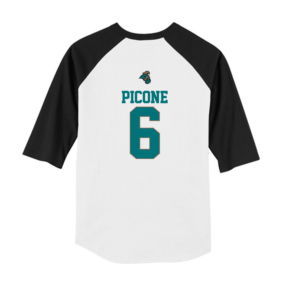 Coastal Carolina - NCAA Softball : Nicolette Picone - USA Youth Raglan T-Shirt-1