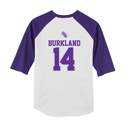 SFA - NCAA Softball : mikaelah burkland - USA Youth Raglan T-Shirt-1