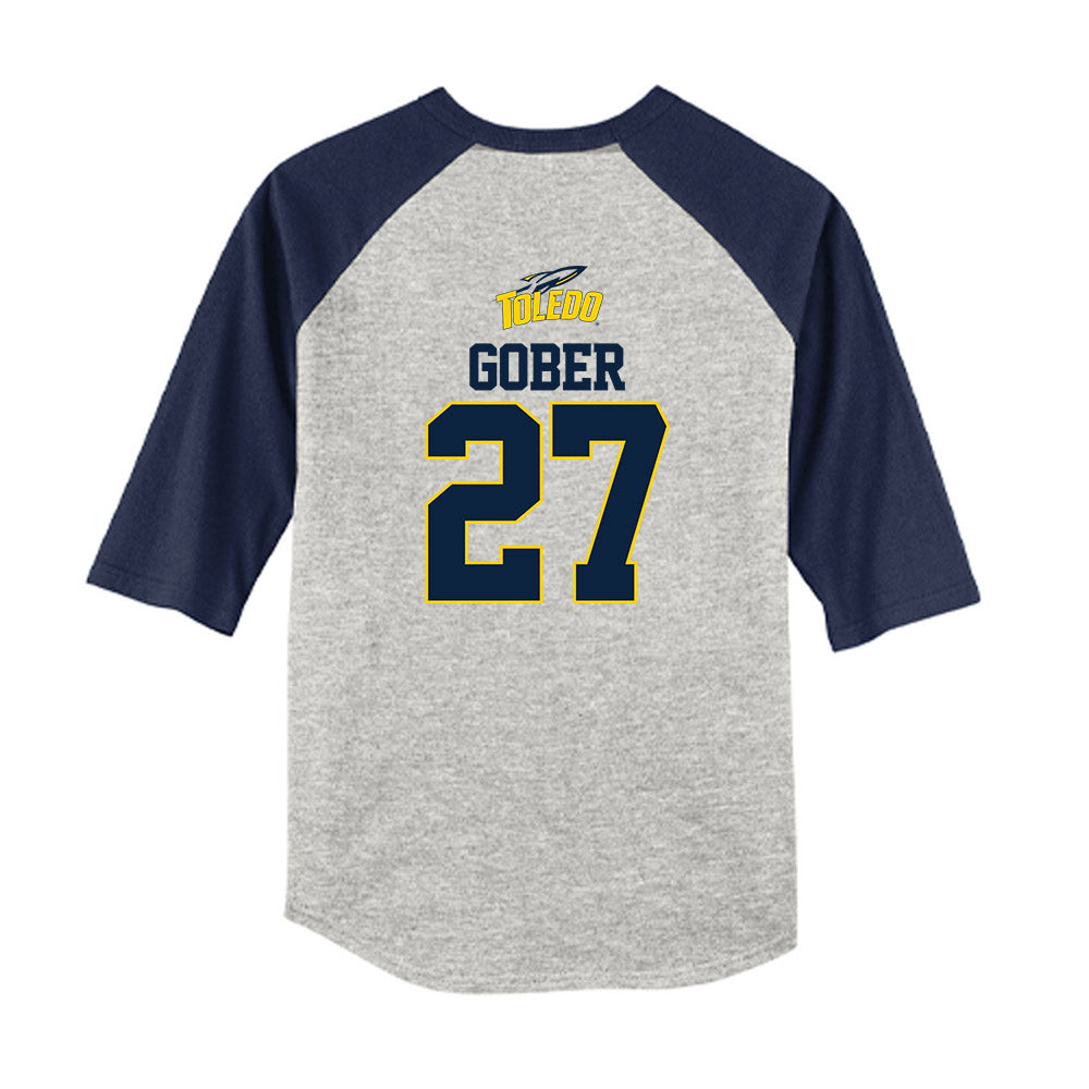 Toledo - NCAA Softball : Jenna Gober - USA Youth Raglan T-Shirt-1