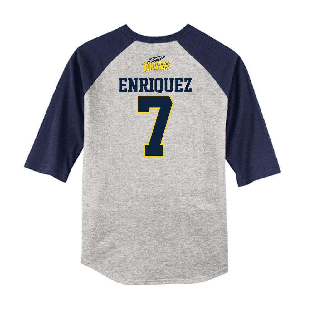 Toledo - NCAA Softball : Eliana Enriquez - USA Raglan Shirt-1
