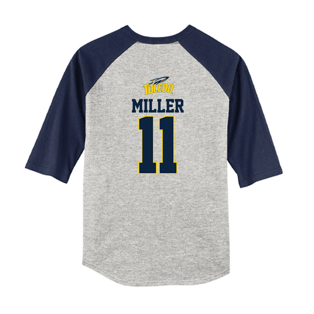 Toledo - NCAA Softball : Audrey Miller - USA Youth Raglan T-Shirt-1
