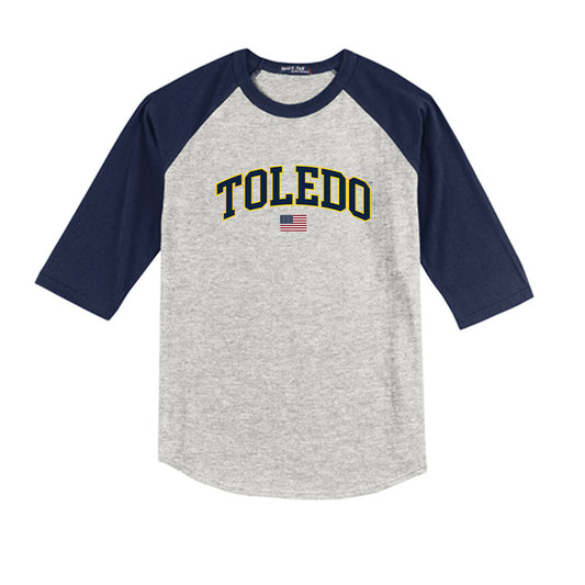 Toledo - NCAA Softball : Kylee Graham - USA Youth Raglan T-Shirt-0