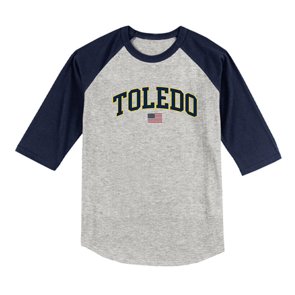 Toledo - NCAA Softball : Alexis Shepherd - USA Raglan Shirt-0