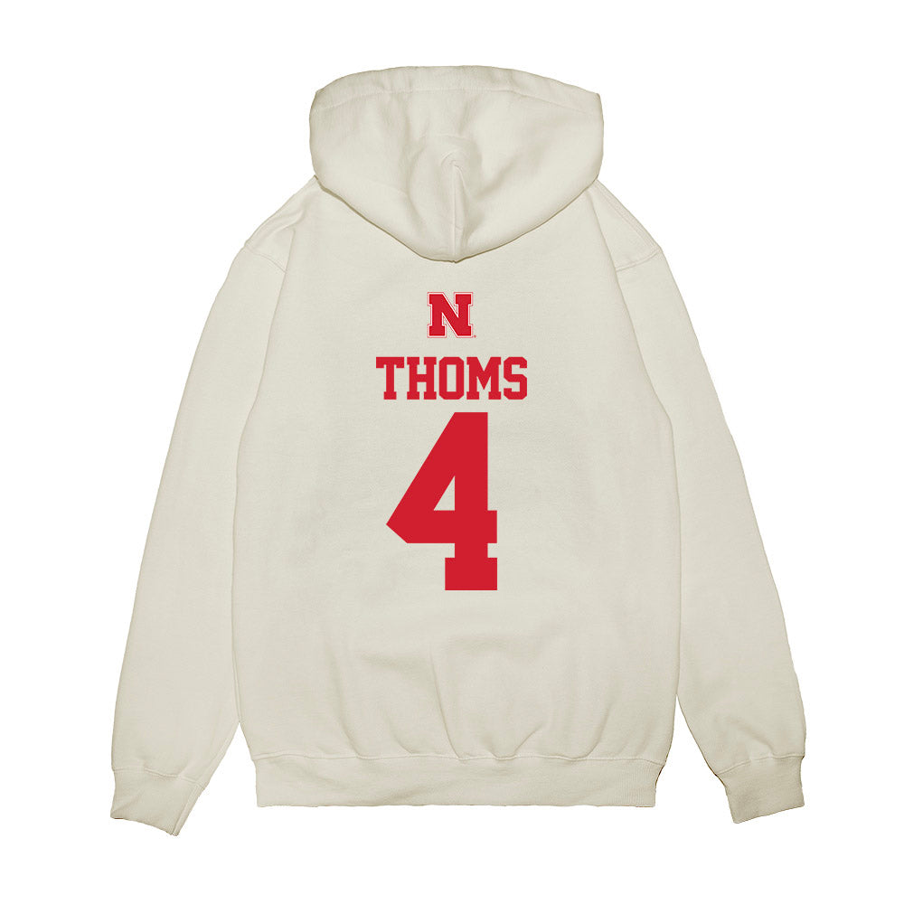 Nebraska - NCAA Softball : Malia Thoms - USA Premium Hooded Sweatshirt-1