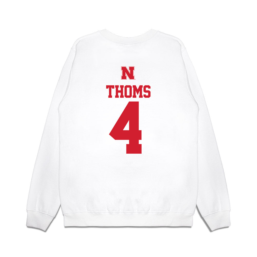 Nebraska - NCAA Softball : Malia Thoms - USA Premium Crewneck Sweatshirt-1